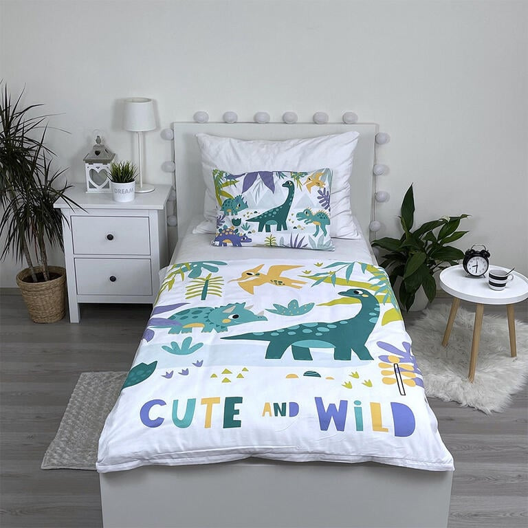 Jerry Fabrics Povlečení do postýlky Dino Cute and Wild baby Varianta: Povlečení do postýlky Dino Cute and Wild baby 100x135, 40x60 cm