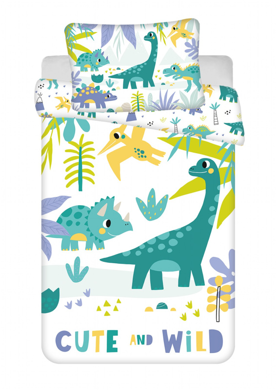 Jerry Fabrics Povlečení do postýlky Dino Cute and Wild baby Varianta: Povlečení do postýlky Dino Cute and Wild baby 100x135, 40x60 cm