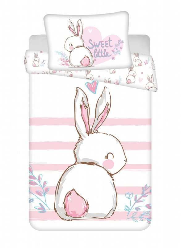 Jerry Fabrics Povlečení do postýlky Králíček Sweet baby Varianta: Povlečení do postýlky Králíček Sweet baby 100x135, 40x60 cm