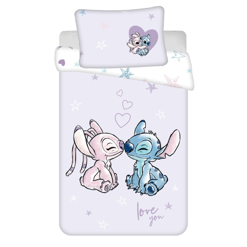 Jerry Fabrics Povlečení do postýlky Lilo and Stitch Purple baby Varianta: Povlečení do postýlky Lilo and Stitch Purple baby 100x135, 40x60 cm
