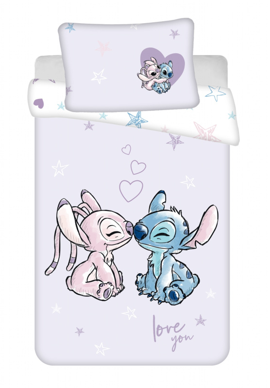 Jerry Fabrics Povlečení Lilo a Stitch Heart Varianta: Povlečení Lilo a Stitch Heart 140x200, 70x90 cm