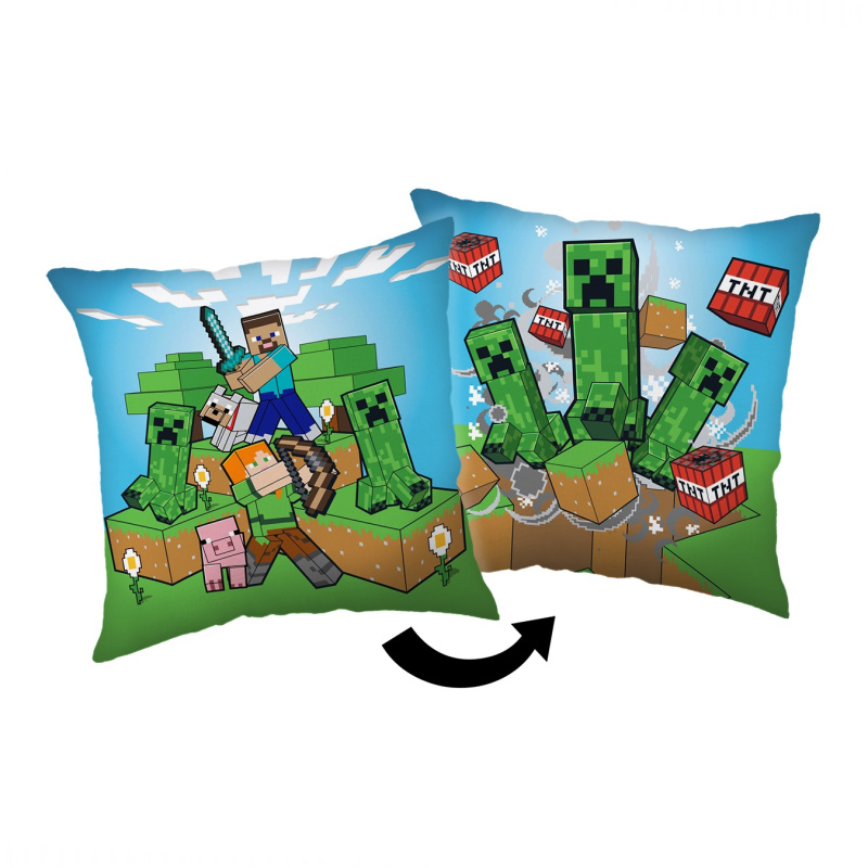 Jerry Fabrics Polštářek Minecraft Creeper rush Varianta: Polštářek Minecraft Creeper rush 40x40 cm