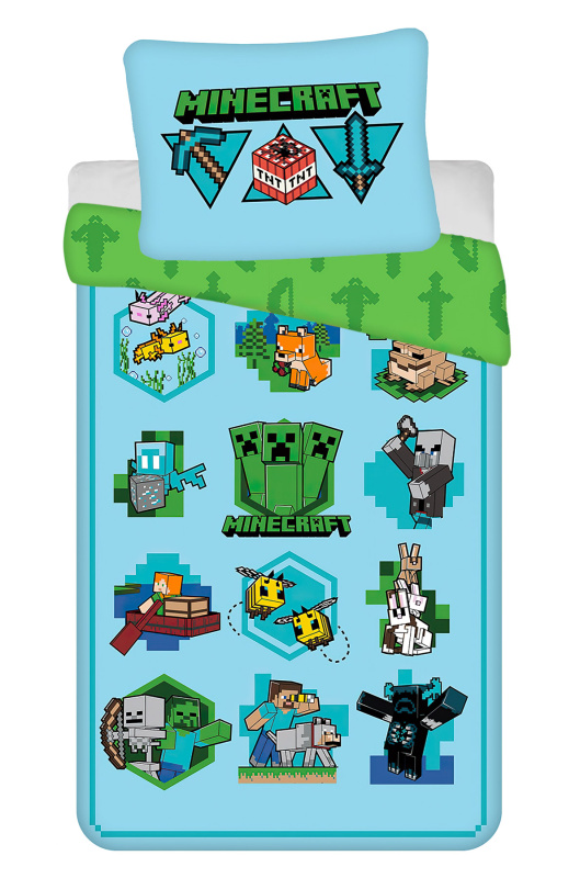 Jerry Fabrics Povlečení bavlna Minecraft Lets Play Varianta: Povlečení bavlna Minecraft Lets Play 140x200, 70x90 cm