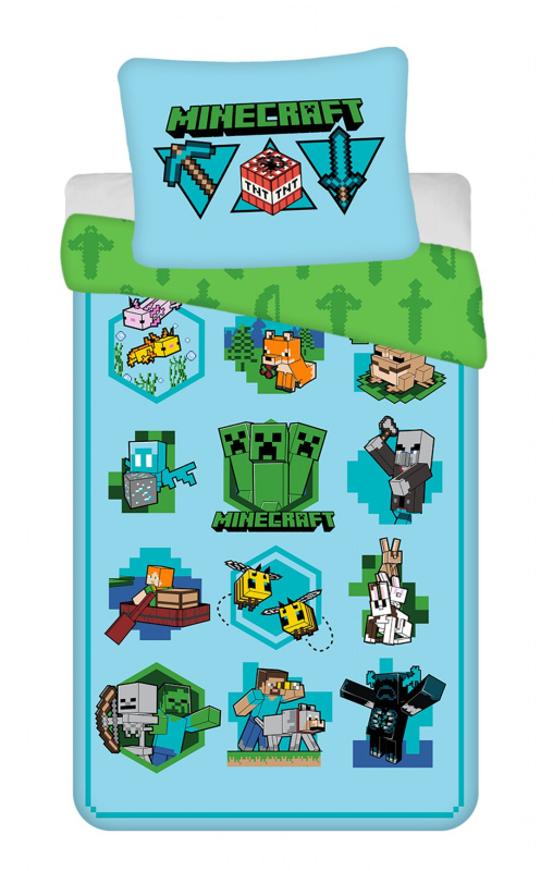Jerry Fabrics Povlečení bavlna Minecraft Lets Play Varianta: Povlečení bavlna Minecraft Lets Play 140x200, 70x90 cm