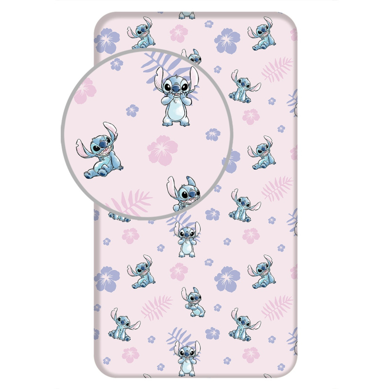 Jerry Fabrics Prostěradlo Lilo and Stitch Pink Varianta: Prostěradlo Lilo and Stitch Pink 90x200x25 cm