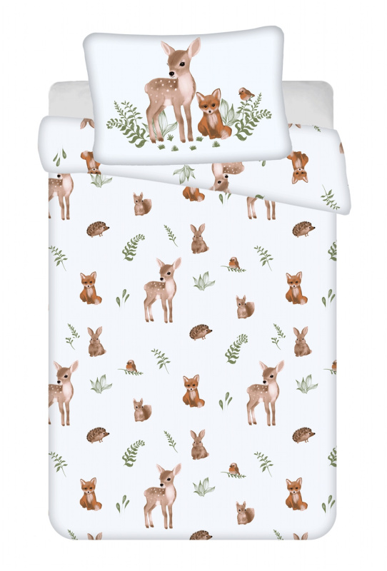 Jerry Fabrics Povlečení do postýlky Lesní zvířátka baby Varianta: Povlečení do postýlky Lesní zvířátka baby 100x135, 40x60 cm