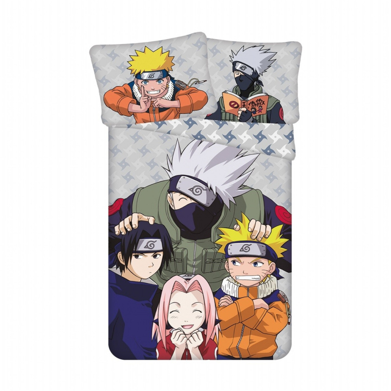 Jerry Fabrics Povlečení Naruto Grey Varianta: Povlečení Naruto Grey 140x200, 70x90 cm