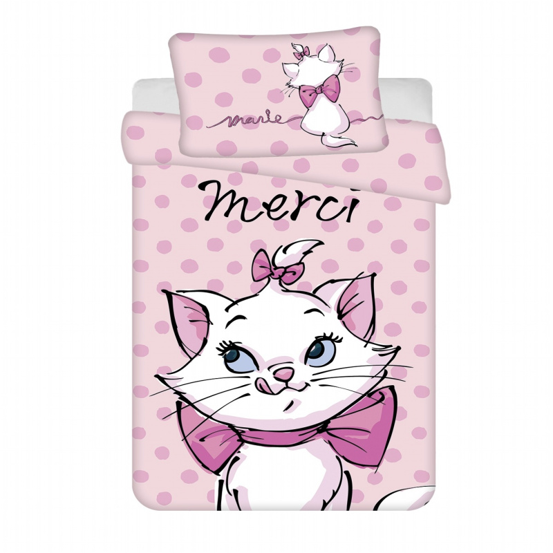 Jerry Fabrics Disney povlečení do postýlky Marie Cat Merci baby Varianta: Disney povlečení do postýlky Marie Cat Merci baby 100x135, 60x40 cm