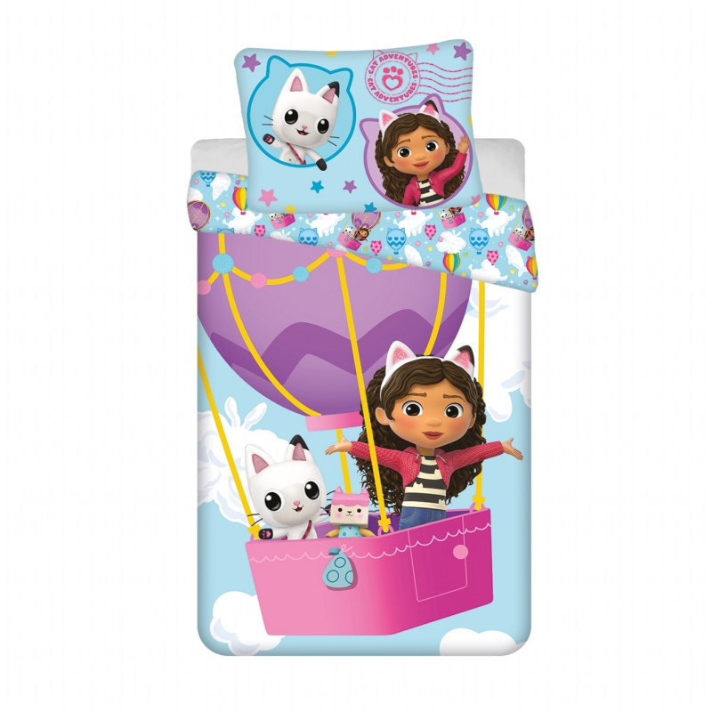 Jerry Fabrics Povlečení Gabbys Dollhouse Balloon Varianta: Povlečení Gabbys Dollhouse Balloon 140x200, 70x90 cm