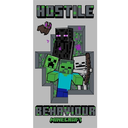 Jerry Fabrics Osuška Minecraft Hostile Behaviour Varianta: Osuška Minecraft Hostile Behaviour 70x140 cm