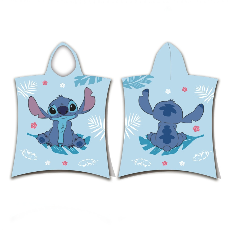 Jerry Fabrics Plážová osuška pončo Lilo and Stitch Blue Varianta: Plážová osuška pončo Lilo and Stitch Blue 50x115 cm