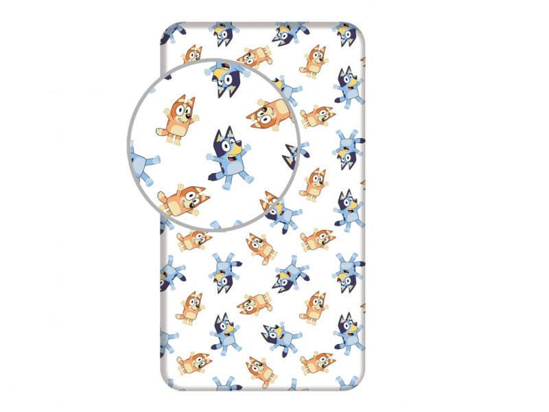 Jerry Fabrics Prostěradlo Bluey 061 90x200x25 cm
