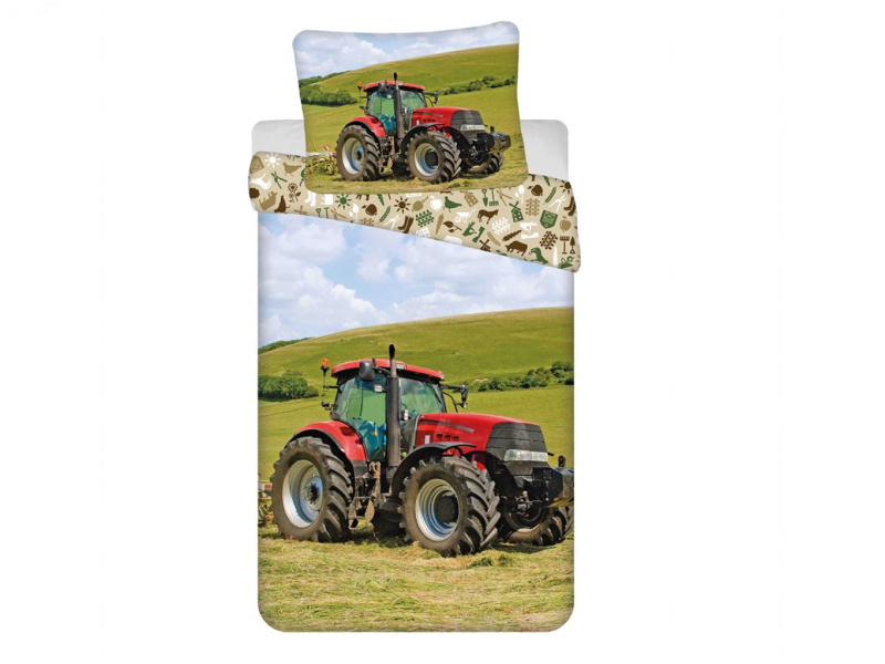 Jerry Fabrics Povlečení fototisk Traktor 140x200, 70x90 cm