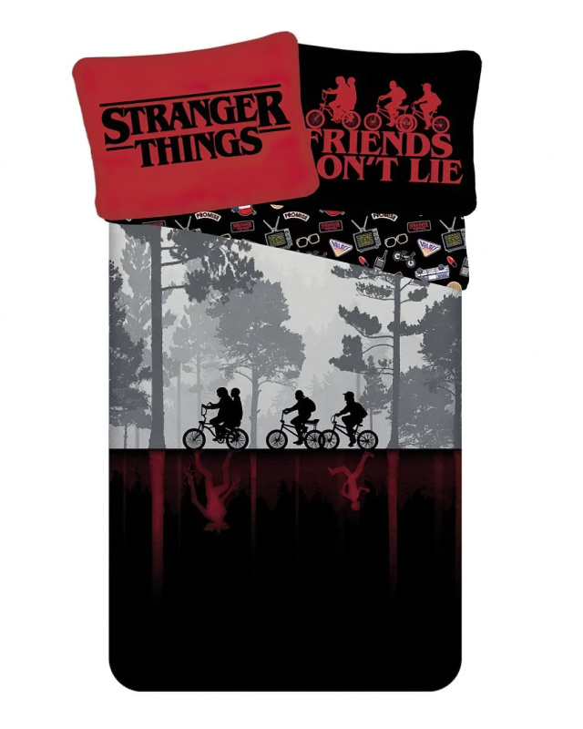 Jerry Fabrics Povlečení Stranger Things Upside Down 140x200, 70x90 cm