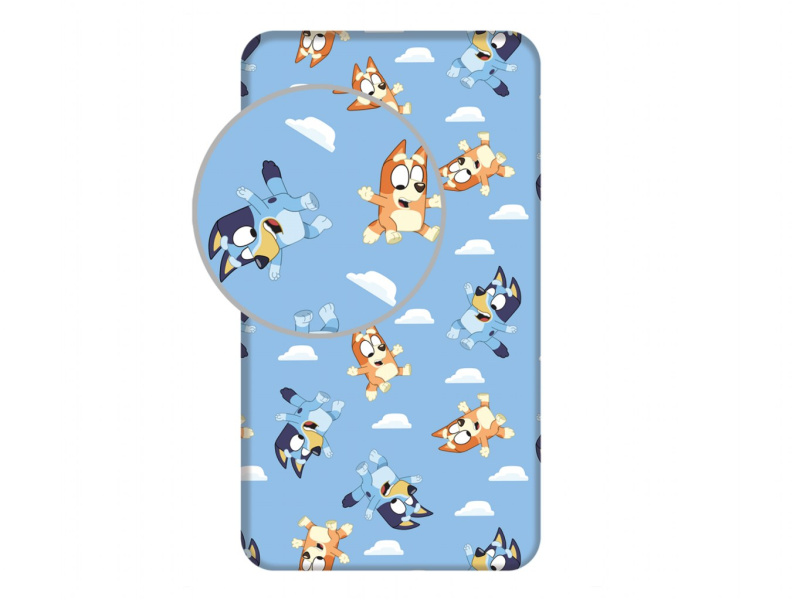Jerry Fabrics Prostěradlo Bluey 004 90x200x25 cm