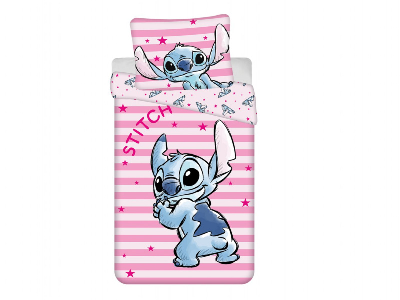 Jerry Fabrics Povlečení Lilo a Stitch Pink Stars 140x200, 70x90 cm