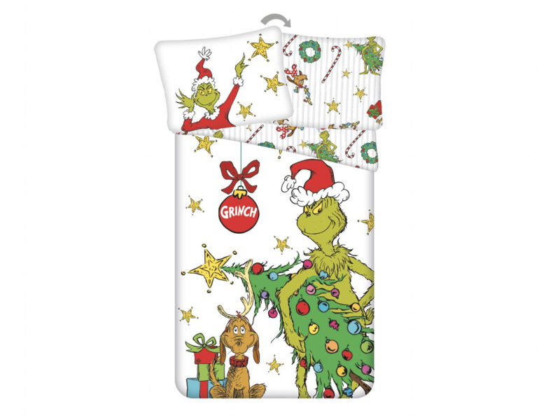 Jerry Fabrics Povlečení Grinch Grinchmas 140x200, 70x90 cm