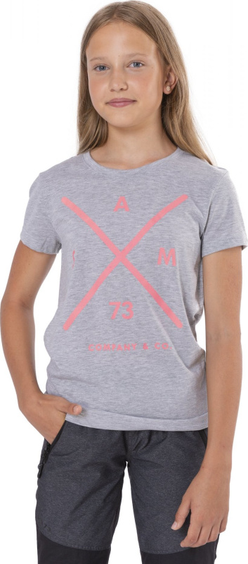 Dívčí triko s krátkým rukávem SAM 73 Caroline šedé Velikost: 116