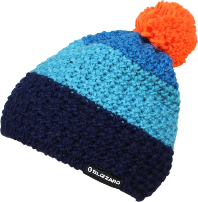 Čepice BLIZZARD Tricolor modrooranžová Velikost: UNI