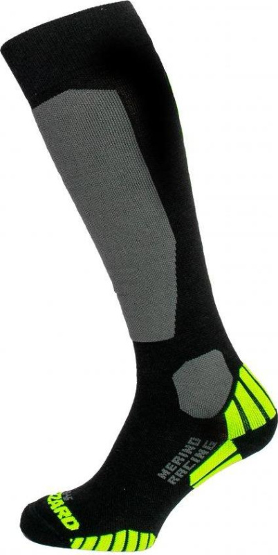 Lyžařské ponožky BLIZZARD Merino Racing černá/žlutá Velikost: 39/42