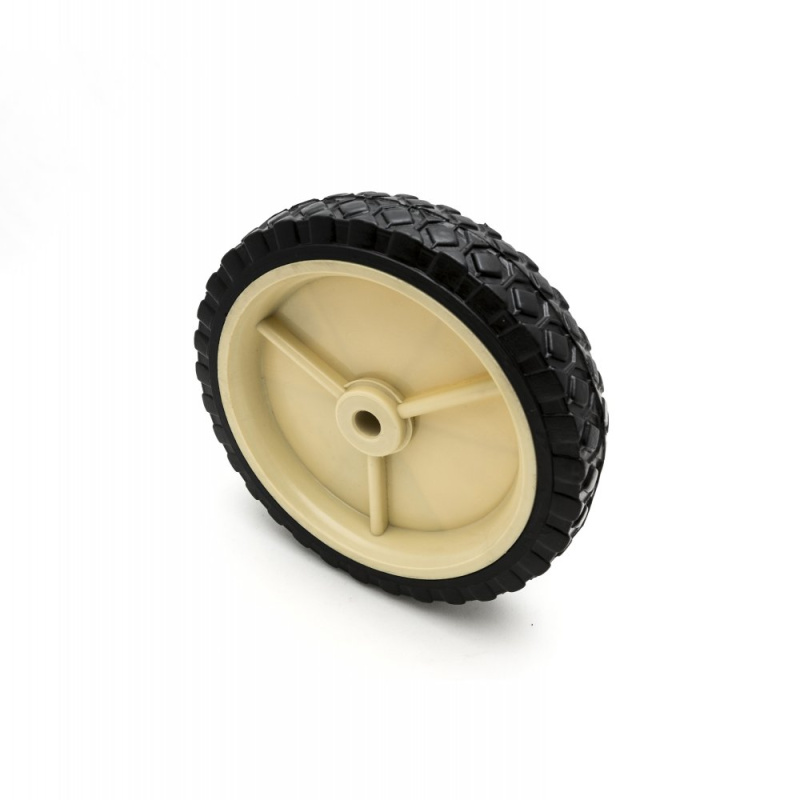 Kolečko plné d180/d12/50kg, plastový disk, černý kaučuk, kluzné ložisko