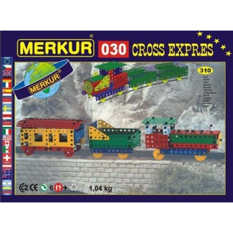 Stavebnice MERKUR 030 Cross expres - 10 modelů, 310ks