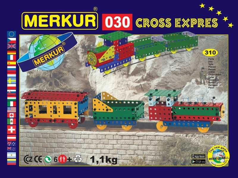 Stavebnice MERKUR 030 Cross expres - 10 modelů, 310ks