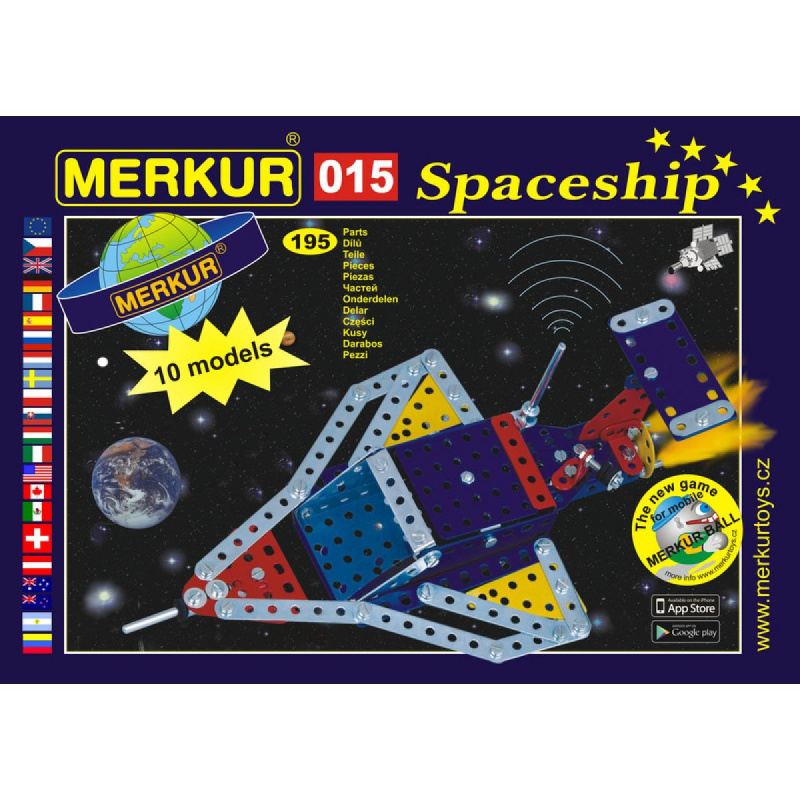 Merkur 015 Raketoplán - 195 dílů