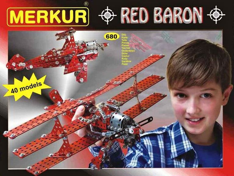 Merkur Red Baron (680 dílů, 40 modelů) - hra z kategorie Stavebnice
