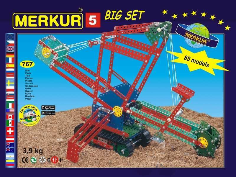Klasičká stavebnice Merkur 5 se 80 modely