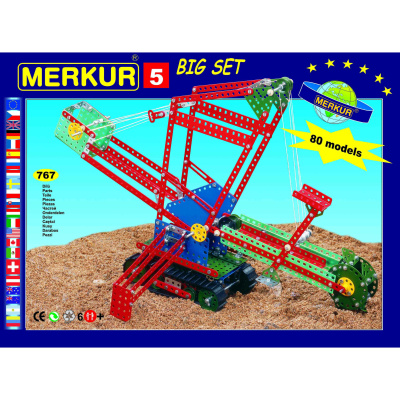 Klasičká stavebnice Merkur 5 se 80 modely