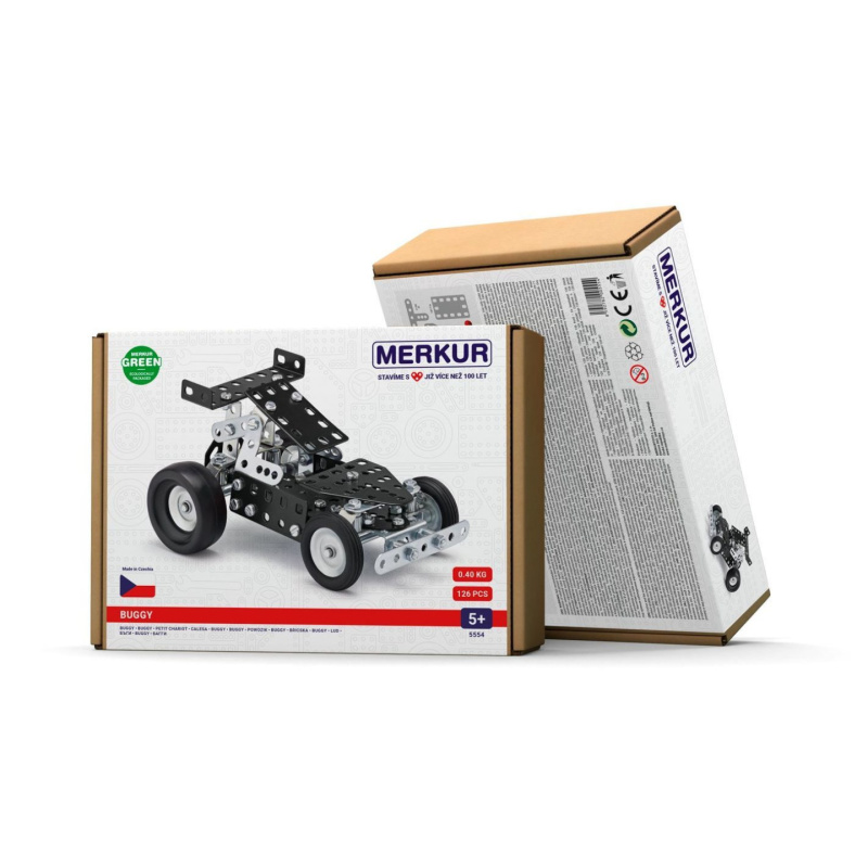 Stavebnice MERKUR 055 Buggy 126ks v krabici 26x18x5,5cm