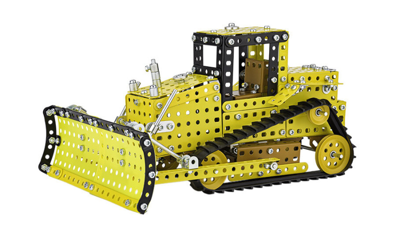 Stavebnice MERKUR Buldozer 535ks v krabici 33x23x5,5cm