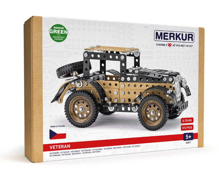 Stavebnice MERKUR Veterán 325ks v krabici 26x18x5,5cm