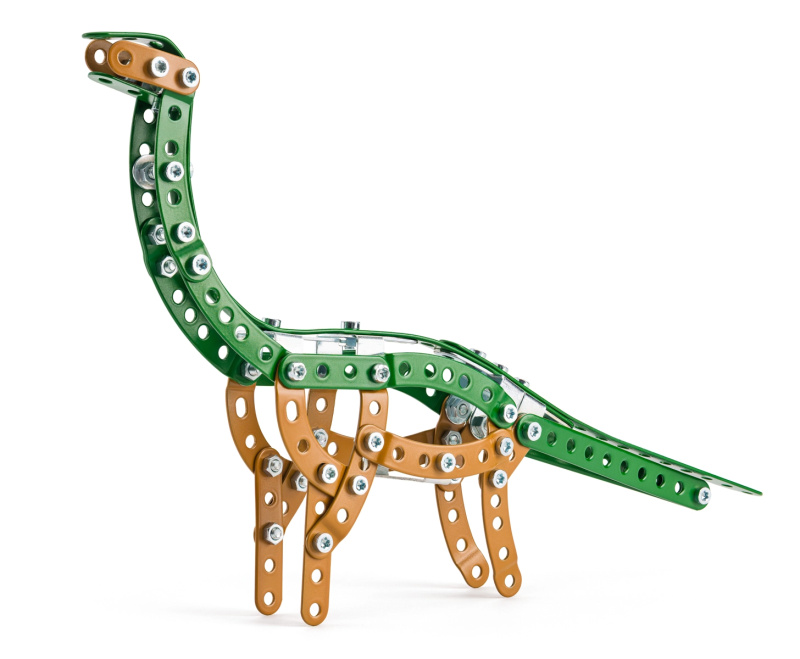 Merkur brachiosaurus – kovová stavebnice (145 dílků)