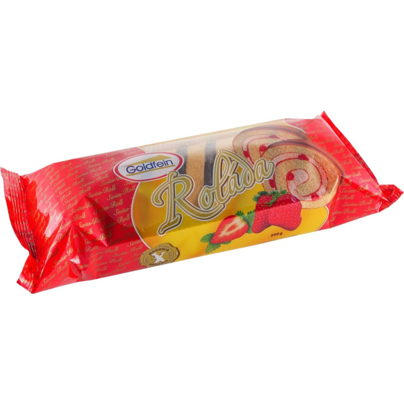 Goldfein Jahodová roláda zdobená