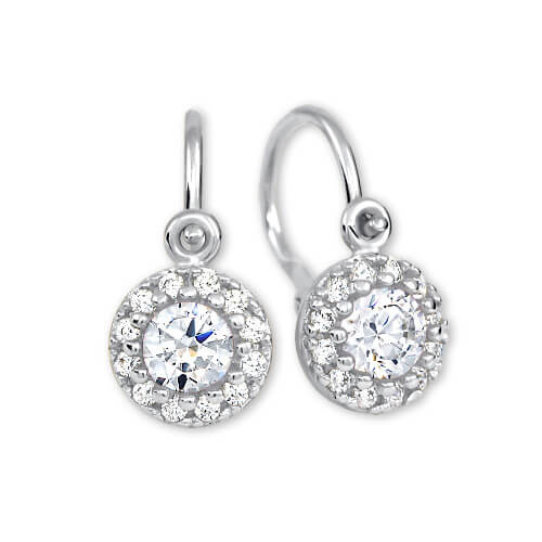 Soliter Dětské náušnice z bílého zlata s krystaly 239 001 00711 07