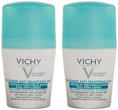 VICHY Roll-on antiperspirant 48 hodin bez skvrn 2 x 50 ml DUOPACK