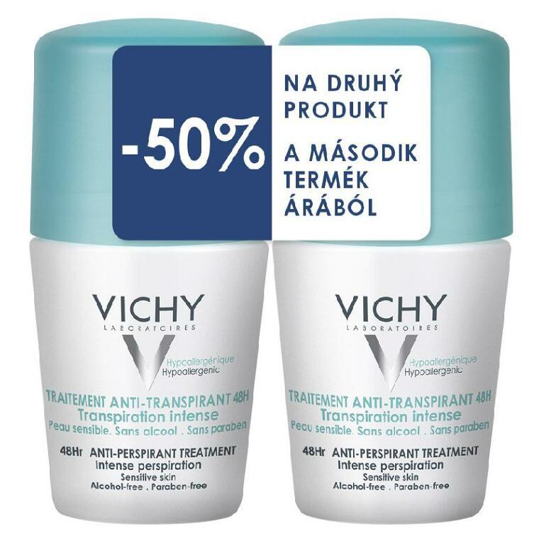 VICHY Roll-on proti nadměrnému pocení 48 hodin 2 x 50 ml DUOPACK