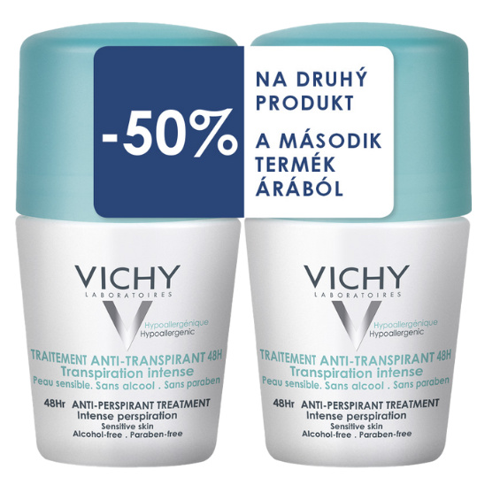 VICHY Roll-on proti nadměrnému pocení 48 hodin 2 x 50 ml DUOPACK