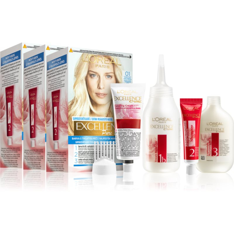L’Oréal Paris Excellence Creme barva na vlasy výhodné balení 01 Lightest Natural Blonde
