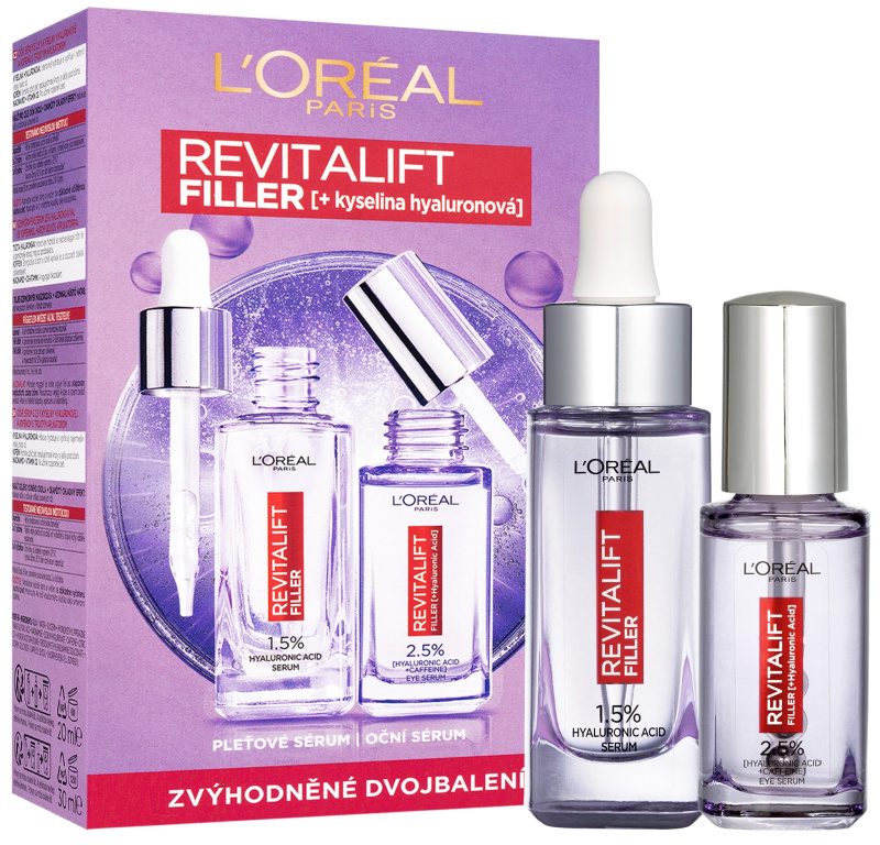 L’Oréal Paris Revitalift Filler sada pro péči o pleť na obličej a oční okolí