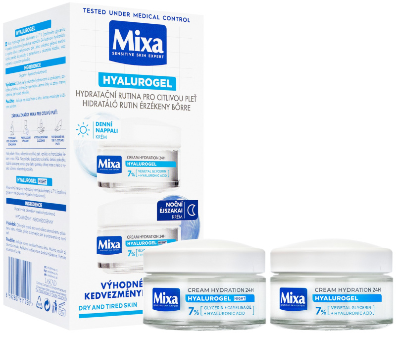 Mixa Hyalurogel sada pro intenzivní hydrataci pleti 2x50 ml