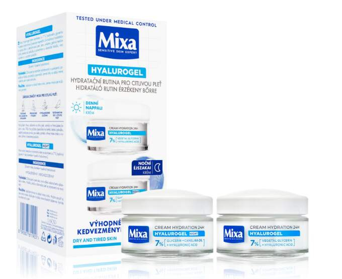 Mixa Hyalurogel sada pro intenzivní hydrataci pleti 2x50 ml