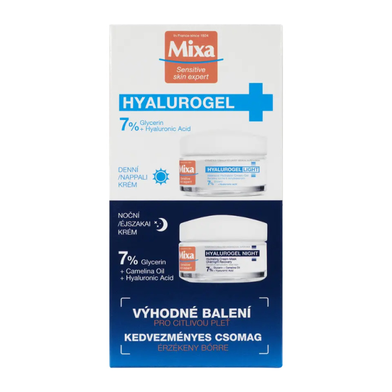 Mixa Hyalurogel sada pro intenzivní hydrataci pleti 2x50 ml