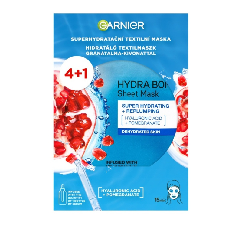 Garnier Hydra Bomb hydratační plátýnková maska s kyselinou hyaluronovou