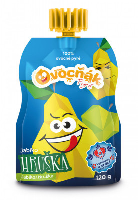 OVOCŇÁK Pyré jablko a hruška 120 g