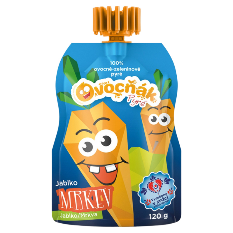 OVOCŇÁK Pyré jablko a mrkev 120 g