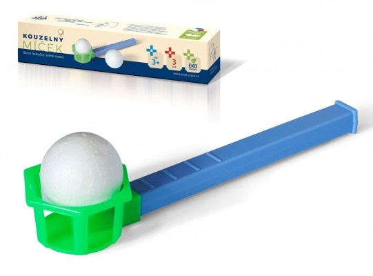 MAGIC BALL modrý kouzelný míček foukací hlavolam v krabičce