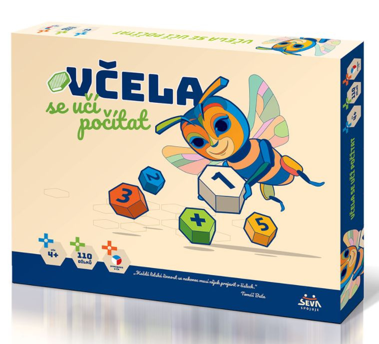 Včela se učí počítat 110ks mozaika v krabici 35x29x3,5cm